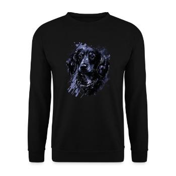 Dachshund puppy - Unisex Sweatshirt - black - Front - Alina (178cm) & Michal (187cm)