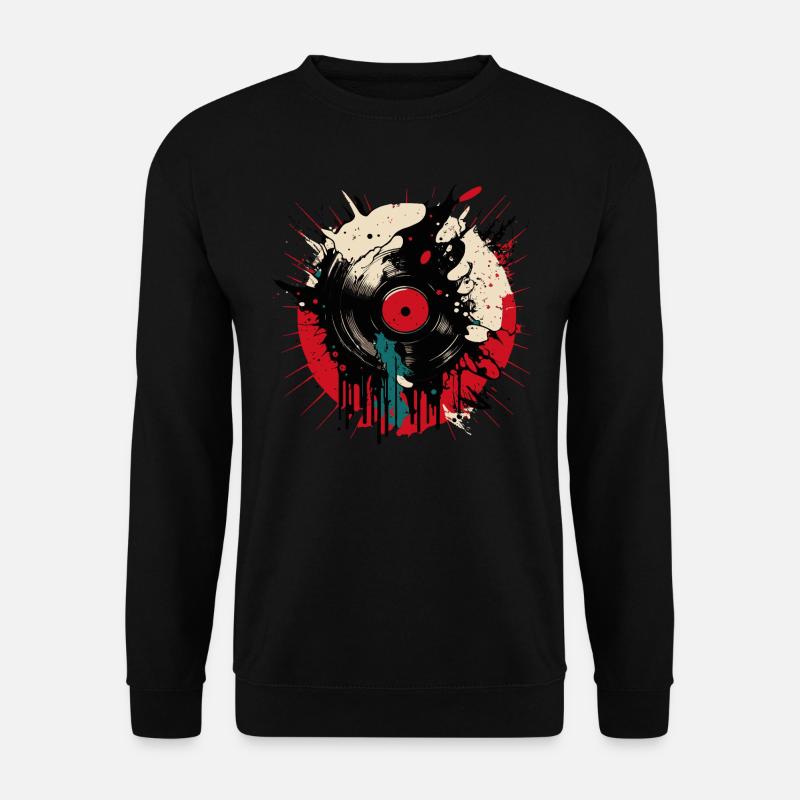 vinyl love - Unisex Pullover - Schwarz