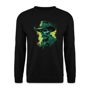 Untoter Cowboy - Unisex Pullover - Schwarz - Vorne - Alina (178cm) & Michal (187cm)