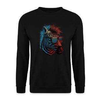 Zèbre froid - Sweat-shirt Unisexe - noir - Devant - Alina (178cm) & Michal (187cm)