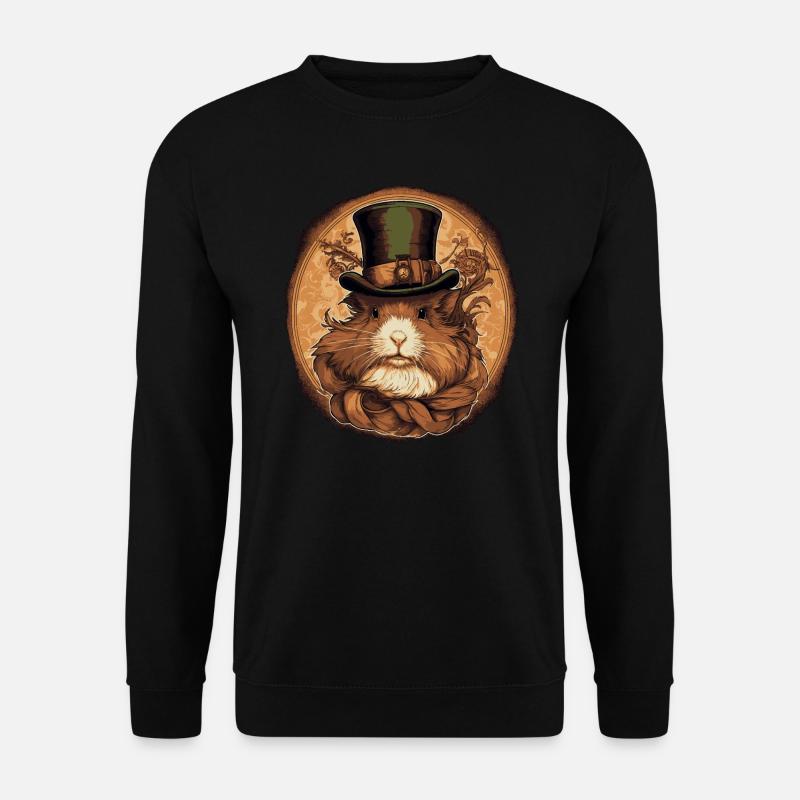 Steampunk guinea pig - Unisex Sweatshirt - black