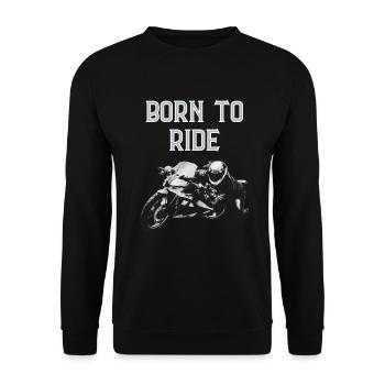 Born to ride - Unisex Sweatshirt - black - Front - Alina (178cm) & Michal (187cm)