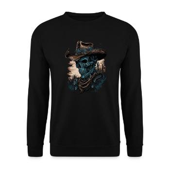 Zombie Cowboy - Unisex Pullover - Schwarz - Vorne - Alina (178cm) & Michal (187cm)