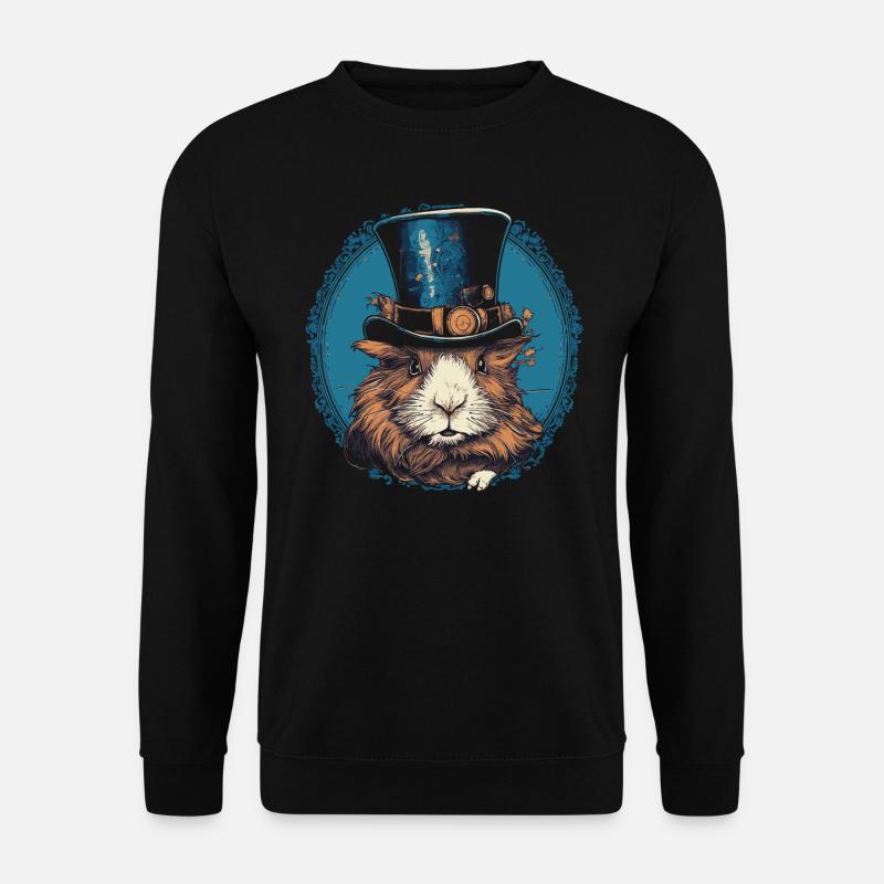 Steampunk guinea pig - Unisex Sweatshirt - black