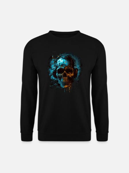 Disc Jockey à crâne de zombie - Sweat-shirt Unisexe - noir