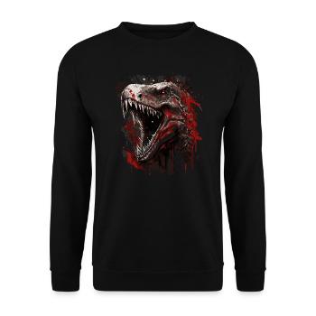 T-Rex de mauvaise humeur - Sweat-shirt Unisexe - noir - Devant - Alina (178cm) & Michal (187cm)