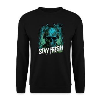 Zombie Disc Jockey - Unisex Sweatshirt - black - Front - Alina (178cm) & Michal (187cm)