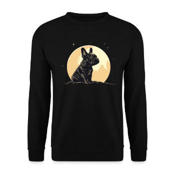 Bouledogue français - Sweat-shirt Unisexe - noir - Devant - Alina (178cm) & Michal (187cm)