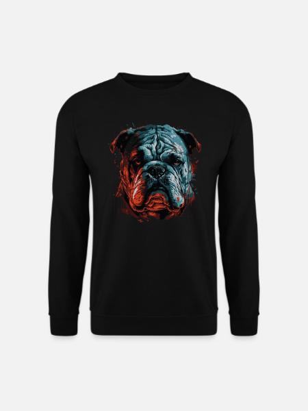 Grumpy English Bulldog - Unisex Sweatshirt - black