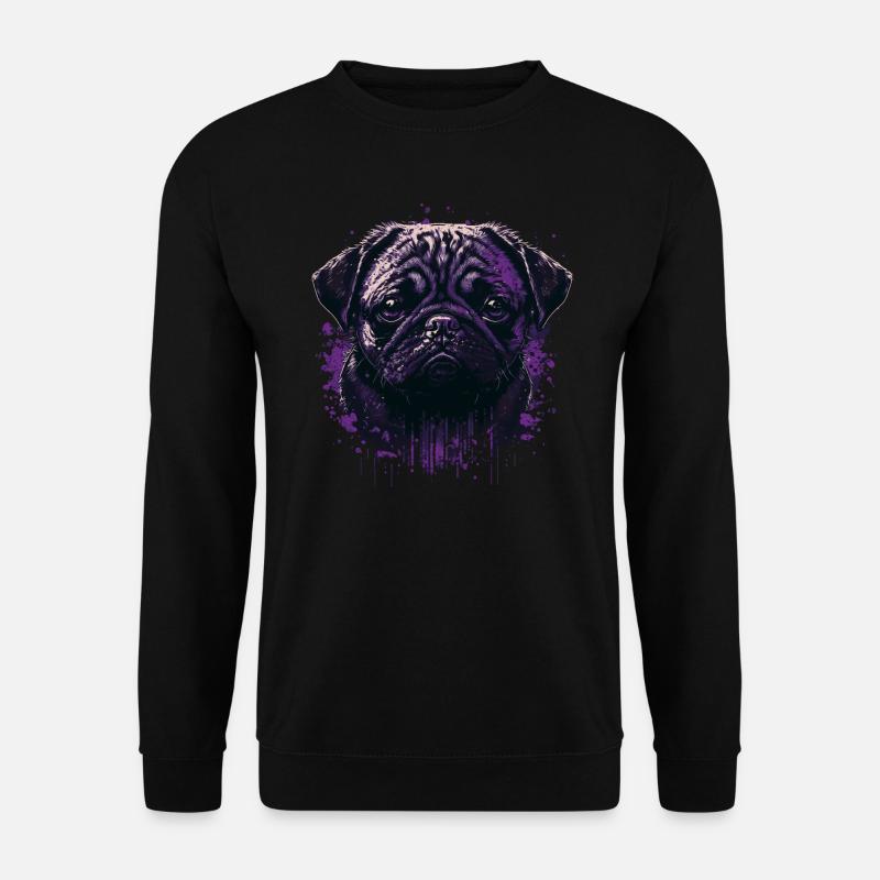 Creepy Pug - Unisex Sweatshirt - black