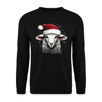 Moutons de Noël - Sweat-shirt Unisexe - noir - Devant - Alina (178cm) & Michal (187cm)