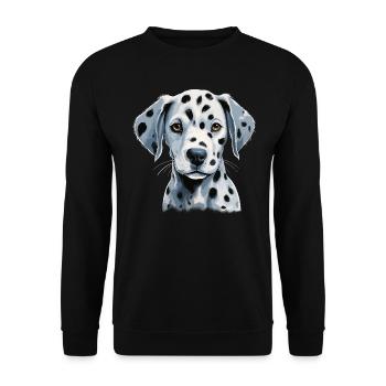 Chiot dalmatien mignon - Sweat-shirt Unisexe - noir - Devant - Alina (178cm) & Michal (187cm)