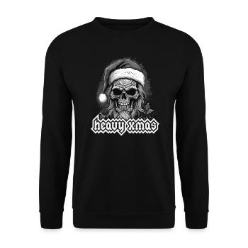 Heavy xmas - Unisex Pullover - Schwarz - Vorne - Alina (178cm) & Michal (187cm)