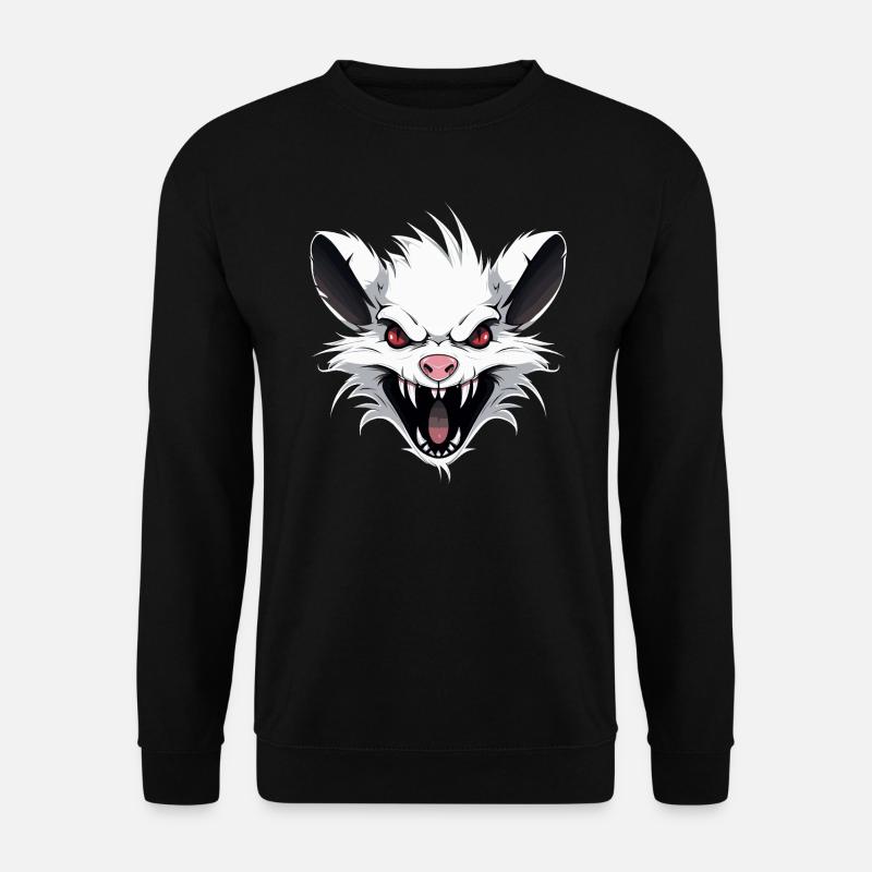Weiße Punk Ratte - Unisex Pullover - Schwarz
