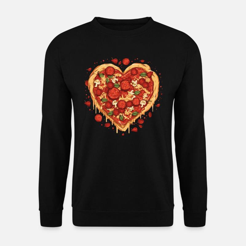 Pizza heart - Unisex Sweatshirt - black