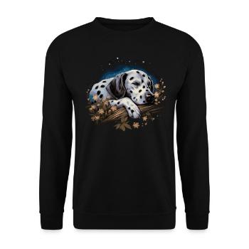 Dalmatien endormi - Sweat-shirt Unisexe - noir - Devant - Alina (178cm) & Michal (187cm)