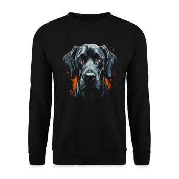 Great Dane - Unisex Sweatshirt - black - Front - Alina (178cm) & Michal (187cm)