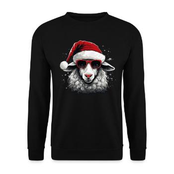 Moutons de Noël - Sweat-shirt Unisexe - noir - Devant - Alina (178cm) & Michal (187cm)