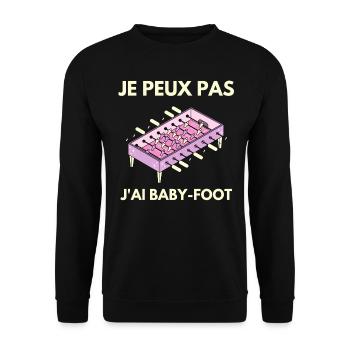 I can't I have foosball table - Unisex Sweatshirt - black - Front - Alina (178cm) & Michal (187cm)