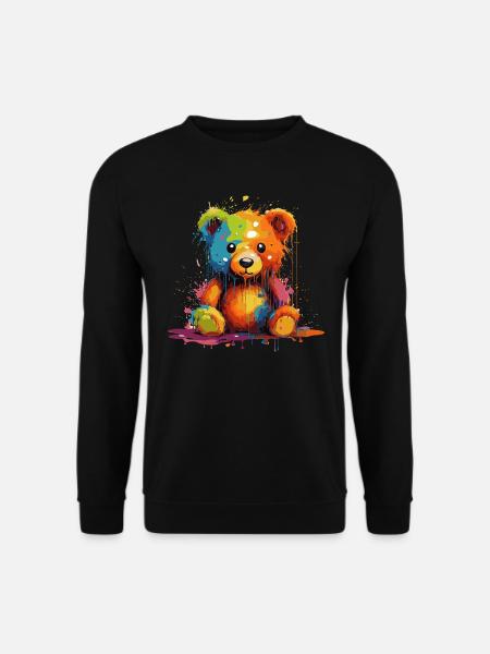 Cute Teddy Bear - Unisex Sweatshirt - black
