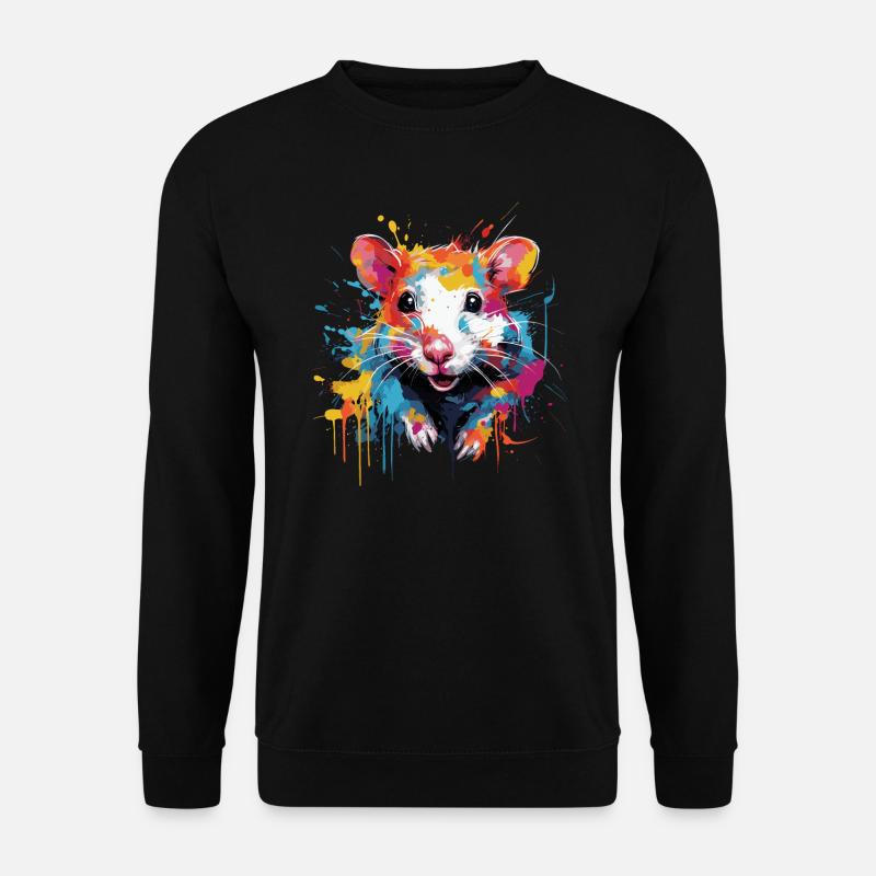 Coole bunte Ratte - Unisex Pullover - Schwarz