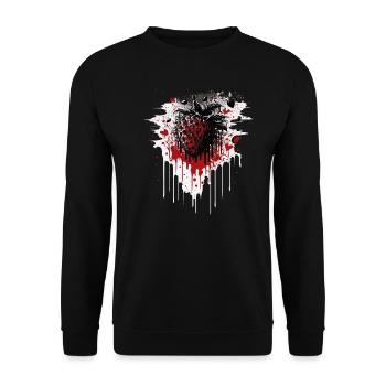 Fraise - Sweat-shirt Unisexe - noir - Devant - Alina (178cm) & Michal (187cm)