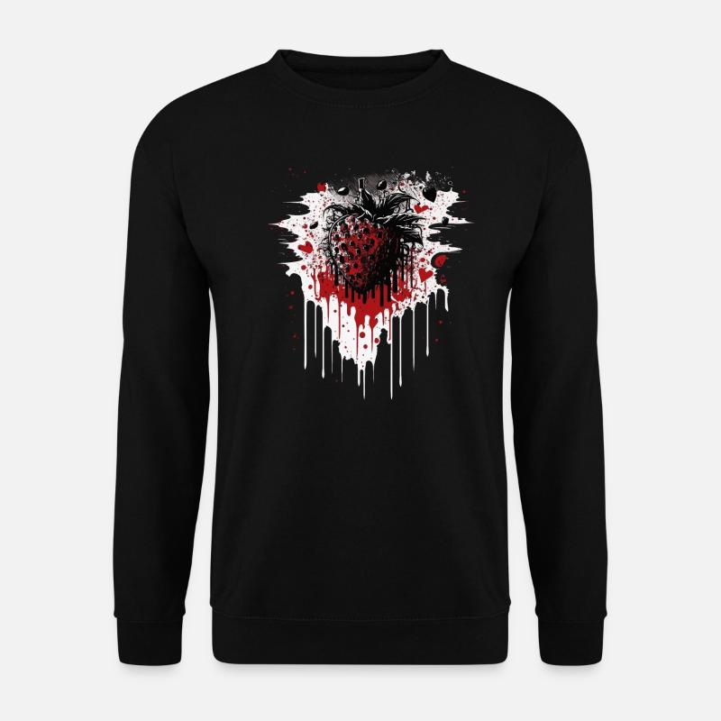 Erdbeere - Unisex Pullover - Schwarz