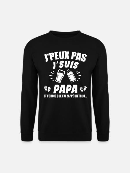 I Can't I'm Dad (diaper) - Unisex Sweatshirt - black