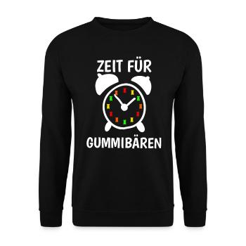 Time for gummy bears! Gummy Bear Watch Candy - Unisex Sweatshirt - black - Front - Alina (178cm) & Michal (187cm)