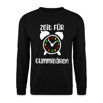 Time for gummy bears! Gummy Bear Watch Candy - Unisex Sweatshirt - black - Front - Alina (178cm) & Michal (187cm)