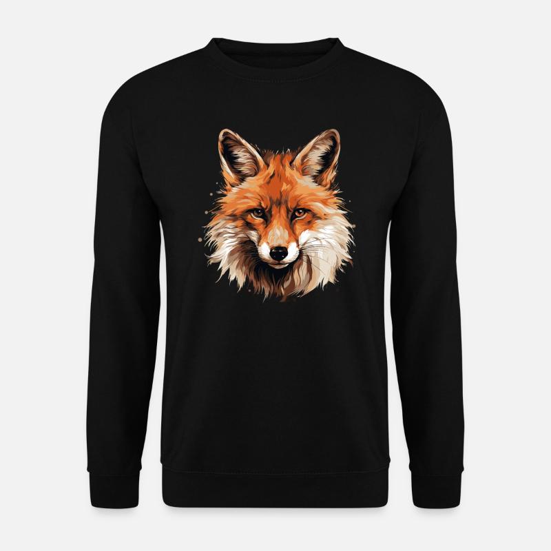 Red fox - Unisex Sweatshirt - black