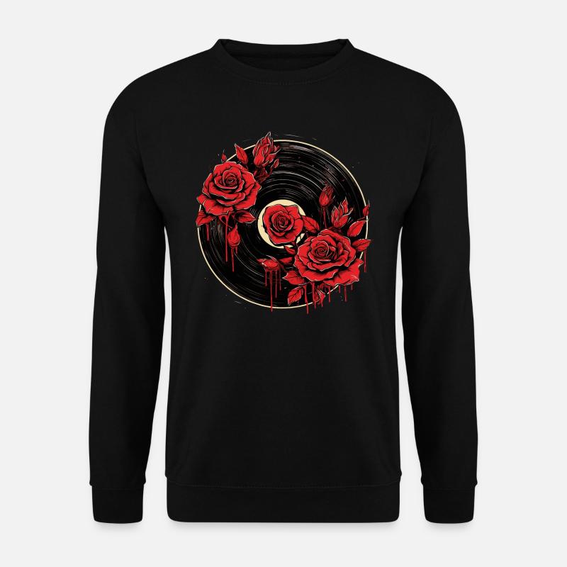 Schallplatten Liebe - Unisex Pullover - Schwarz