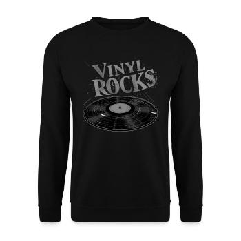 vinyl rocks - Unisex Pullover - Schwarz - Vorne - Alina (178cm) & Michal (187cm)