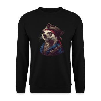 Pirate furet - Sweat-shirt Unisexe - noir - Devant - Alina (178cm) & Michal (187cm)