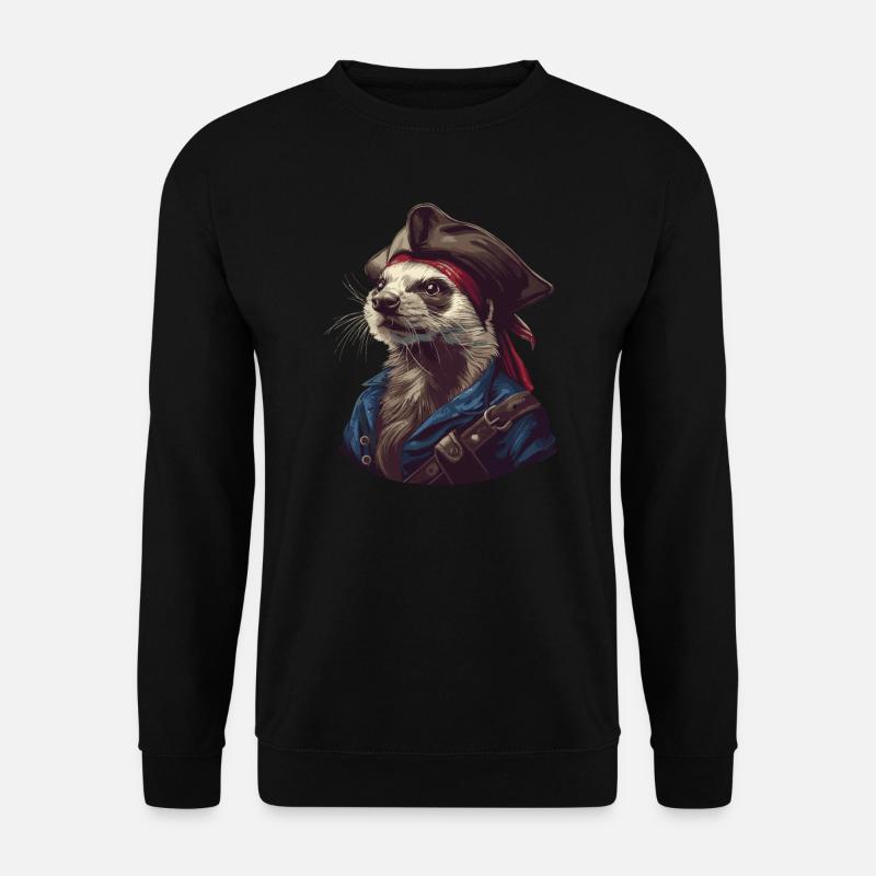 Frettchen Pirat - Unisex Pullover - Schwarz