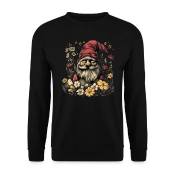 Nain de jardin drôle - Sweat-shirt Unisexe - noir - Devant - Alina (178cm) & Michal (187cm)
