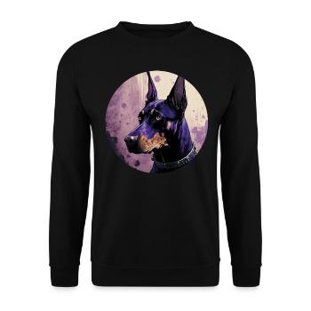 Cool Doberman - Sweat-shirt Unisexe - noir - Devant - Alina (178cm) & Michal (187cm)