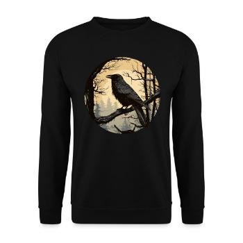 Raven - Unisex Sweatshirt - black - Front - Alina (178cm) & Michal (187cm)