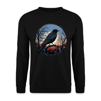 Raven - Unisex Sweatshirt - black - Front - Alina (178cm) & Michal (187cm)