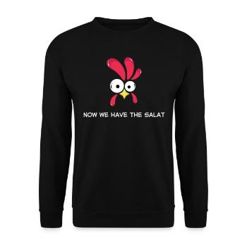Now we have the Salat - Unisex Pullover - Schwarz - Vorne - Alina (178cm) & Michal (187cm)