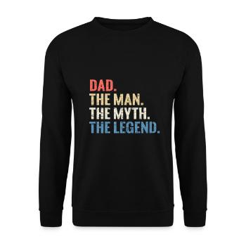 Father's Day Shirt Dad The Man The Myth The Legend - Unisex Sweatshirt - black - Front - Alina (178cm) & Michal (187cm)
