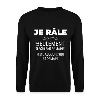 Papa spécialiste râleur humour drôle père - Sweat-shirt Unisexe - noir - Devant - Alina (178cm) & Michal (187cm)