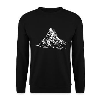 Matterhorn, mountain, Alps, Switzerland, mountains summit - Unisex Sweatshirt - black - Front - Alina (178cm) & Michal (187cm)