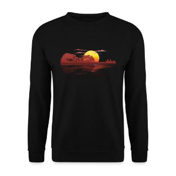 Violin Lake Reflection Violin Lake Trees Reflection - Unisex Sweatshirt - black - Front - Alina (178cm) & Michal (187cm)