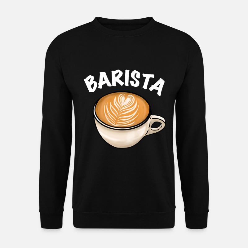 Barista Kaffee Farn - Unisex Pullover - Schwarz
