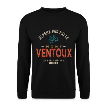 je peux pas j ai mont ventoux cadeau vélo cycliste - Sweat-shirt Unisexe - noir - Devant - Alina (178cm) & Michal (187cm)