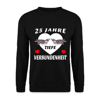 Silver wedding connectedness spouses anniversary - Unisex Sweatshirt - black - Front - Alina (178cm) & Michal (187cm)