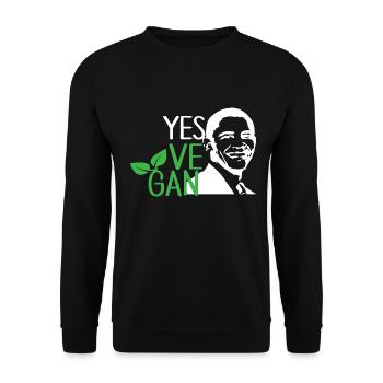 Yes Ve Gan Vegan Veganer Spruch Lustiger Veganer - Unisex Pullover - Schwarz - Vorne - Alina (178cm) & Michal (187cm)