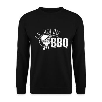 le roi du BBQ - Barbecue - Sweat-shirt Unisexe - noir - Devant - Alina (178cm) & Michal (187cm)