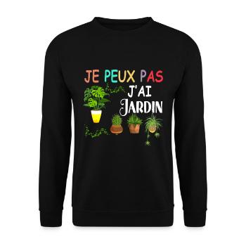 Jardin jardinerie, jardinage, jardinier - Sweat-shirt Unisexe - noir - Devant - Alina (178cm) & Michal (187cm)